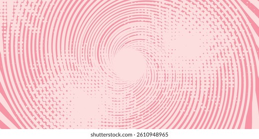 Candy color sunburst background. Abstract pink cream sunbeams design wallpaper. Colorful spinning lines for template, banner, poster, flyer. Sweet rotating cartoon swirl or whirlpool. Vector backdrop