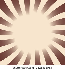 Süßigkeiten Farbe sunburst Hintergrund. Abstrakte Schokolade Creme Sonnenstrahlen Design. Farbige Spinnlinien für Schablone, Banner, Poster, Flyer. Süße rotierende Cartoon wirbeln oder Whirlpool. Vektorhintergrund.