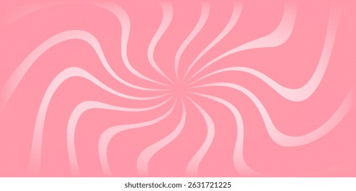 Candy color sunburst background. Abstract pink cream sunbeams design wallpaper. Colorful spinning lines for template, banner, poster, flyer