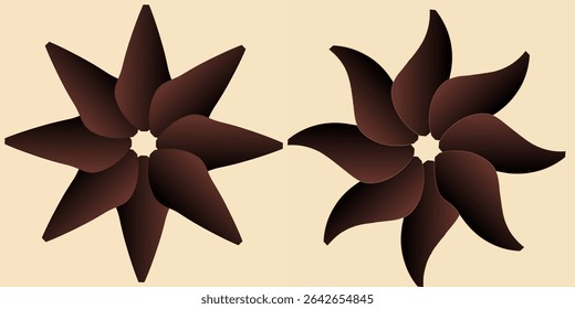 Fundo de explosão solar de cor doce. Abstrato design de raios de sol de creme de chocolate. Linhas giratórias coloridas para modelo, banner, cartaz, folheto.
