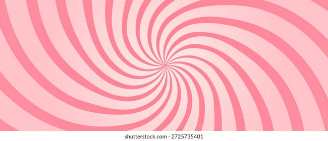 Süßigkeiten Farbe sunburst Hintergrund. Abstrakte rosa Creme Sonnenstrahlen Design Tapete. Farbige Spinnlinien für Schablone, Banner, Poster, Flyer. Süße rotierende Cartoon wirbeln oder Whirlpool. Vektorhintergrund