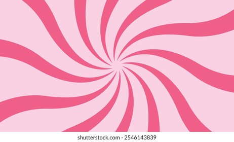 Candy color sunburst background. Pink cream sunbeams design wallpaper. Spinning lines for template, banner, poster, flyer.