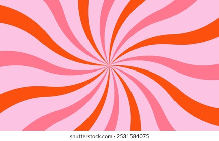 Candy Color Sunburst background. Radial Spiral Background with Comic Retro Rays. Perfect for Creating Banners, Posters, Advertising and Graphic Designs, Ideal for Vintage and Retro-Themed Projects