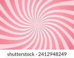 Candy color sunburst background. Swirling radial ice cream background. Swirl candy background