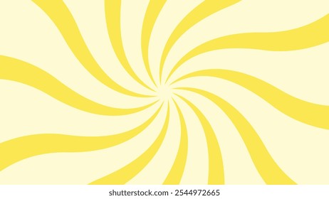 Fondo del sunburst del color del caramelo. Fondo de pantalla de diseño de rayos de sol amarillos. Líneas giratorias para Plantilla, Anuncio, póster, volante.