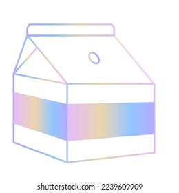 candy colored milk square box