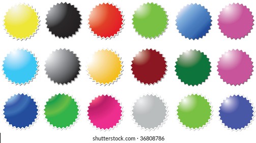 Candy colored stars/stickers