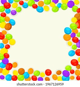 Candy Colorful Border. Clipart Image