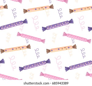Candy colorful pattern on white
