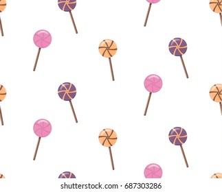 Candy colorful pattern on white