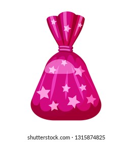 Candy colorful sweet. Bonbon candy in bright color packaging wrapping. Sugar sweet food dessert caramel chocolate. Vector illustration, isolated, cartoon style