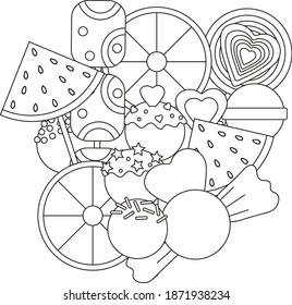 candy coloring pages