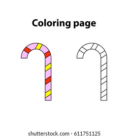 candy coloring page, game for children (kids)