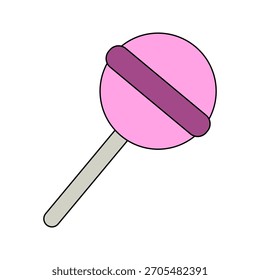 Icono de colores de caramelo sobre fondo blanco