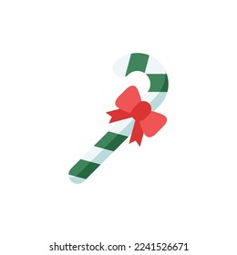 Candy Cone Flat Icon. Winter Icon Season Icon Design Vector Illustration.
