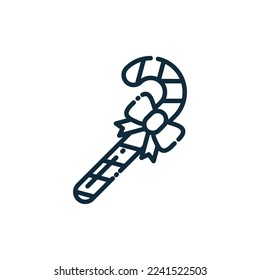 Candy Cone Outline Icon. Winter Icon Season Icon Design Vector Illustration.