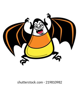 Candy Corn Bat Character Icon