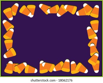 Candy corn bordered Halloween design background design.