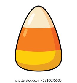 Candy Corn Cartoon Icon Illustration