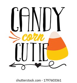 Candy Corn Cutie Vector Design.