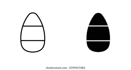 Candy Corn flat simple vector icons illustration set.