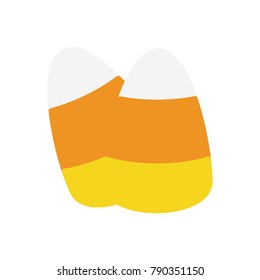 Candy corn halloween flat icon