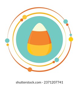 Candy corn halloween vector illustration graphic icon