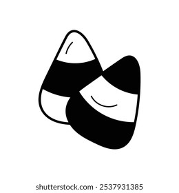 Icono de maíz de caramelo islote fondo blanco Vector Ilustración de stock