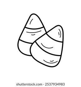 Icono de maíz de caramelo islote fondo blanco Vector Ilustración de stock