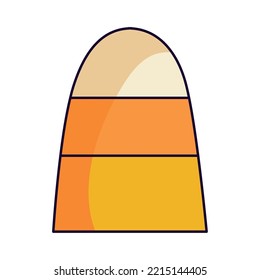 Candy Corn Icon On White Background