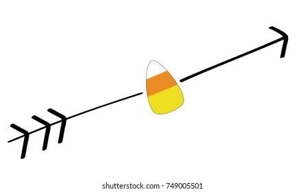 Candy Corn Love Arrow