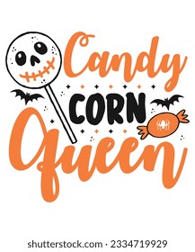 Candy-Mais-Königin glücklich halloween svg, fröhliche Halloween-lustige Svg-Designs