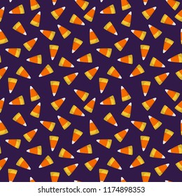 Candy Corn Seamless Pattern - Festive Halloween candy corn design