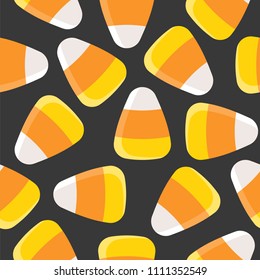 Candy Corn Seamless Pattern For Halloween Background Or Wallpaper