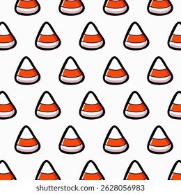 Candy corn seamless vector pattern 