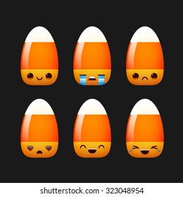 Candy corn smileys