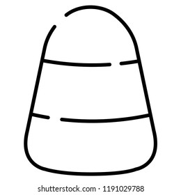 Candy corn vector illustration in line stroke design