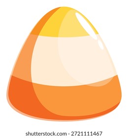 Maíz caramelo con capas vibrantes y brillantes de amarillo, blanco y naranja, perfecto para una celebración festiva de halloween