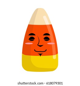 Candy corns sleeping Emoji. Sweet emotion asleep. Sweets for Halloween