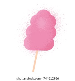 Candy cotton icon. Noise texture. Vector illustration