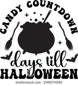 Candy Countdown Days Till Halloween t shirt