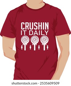 El diseño de la camiseta "Candy Crush" celebra la dulce alegría de jugar con colores vibrantes y gráficos divertidos. Perfecto para aquellos que lo aplastan a diario, muestra su amor por este juego adictivo