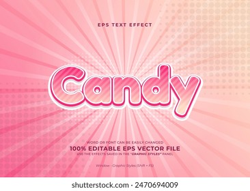 Candy cute gradient editable text effect