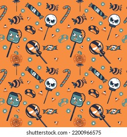 candy decorative pattern for halloween