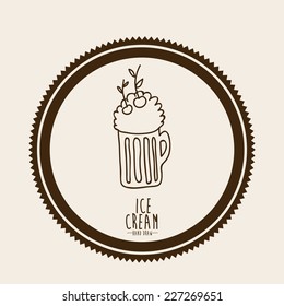 Candy design over beige background, vector illustration