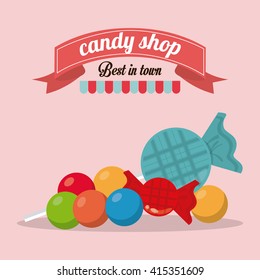 Candy design. sweet icon. dessert concept, vector illustration