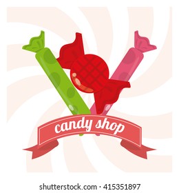 Candy design. sweet icon. dessert concept, vector illustration