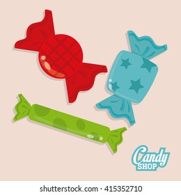 Candy design. sweet icon. dessert concept, vector illustration