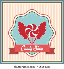 Candy design. sweet icon. dessert concept, vector illustration