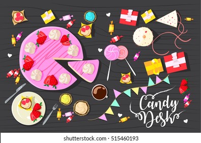 Candy desk. Birthday party